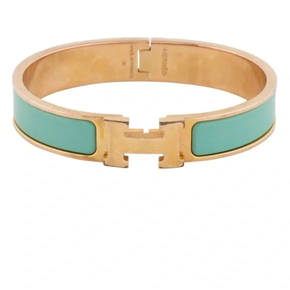 Hermes Clic H Bracelet - Blue, 18K
Rose Gold-Plated Bangle, Bracelet - Picture 9 of 16